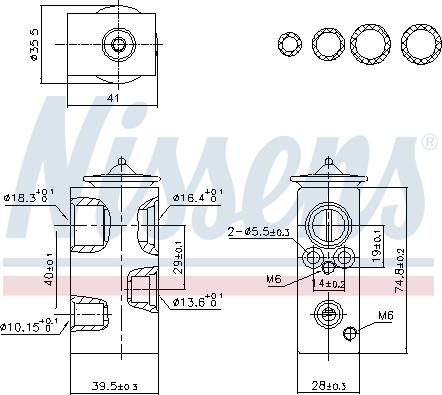 Nissens 999438 - Expansion Valve, air conditioning car-mod.net