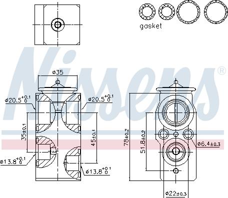 Nissens 999421 - Expansion Valve, air conditioning car-mod.net