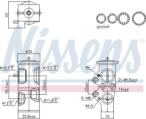 Nissens 999428 - Expansion Valve, air conditioning car-mod.net