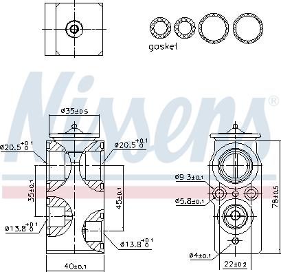 Nissens 999422 - Expansion Valve, air conditioning car-mod.net