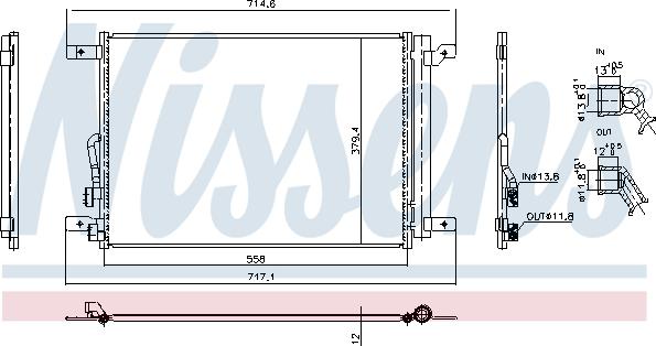 Nissens 940974 - Condenser, air conditioning car-mod.net