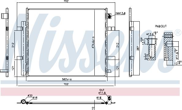 Nissens 940893 - Condenser, air conditioning car-mod.net