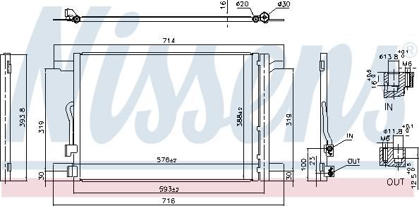 Nissens 940870 - Condenser, air conditioning car-mod.net
