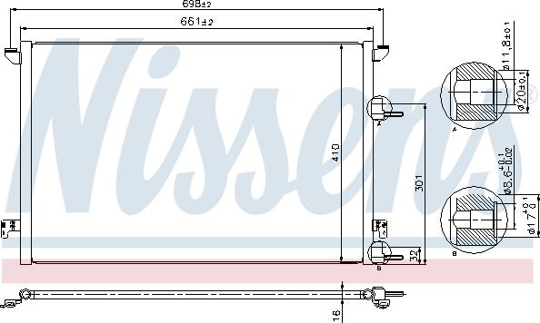 Nissens 940320 - Condenser, air conditioning car-mod.net