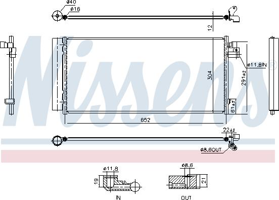 Nissens 941242 - Condenser, air conditioning car-mod.net