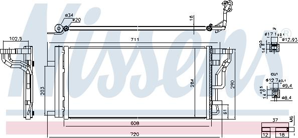 NISSENS 941289 - Condenser, air conditioning car-mod.net