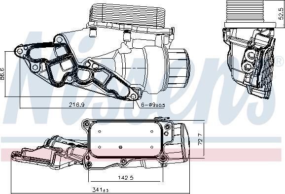 Nissens 90933 - Oil Cooler, engine oil car-mod.net