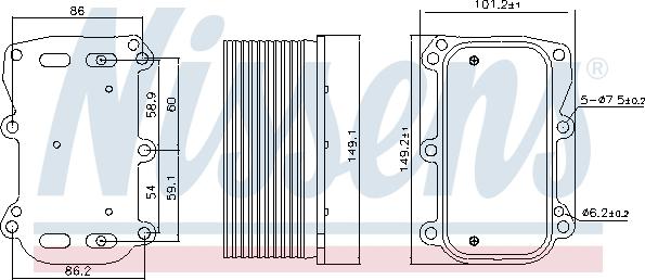 Nissens 90876 - Oil Cooler, engine oil car-mod.net