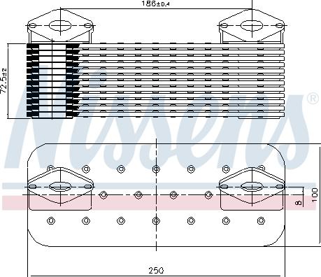 Nissens 90757 - Oil Cooler, engine oil car-mod.net