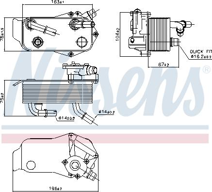 Nissens 90736 - Oil Cooler, automatic transmission car-mod.net