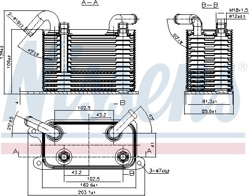 Nissens 90722 - Oil Cooler, automatic transmission car-mod.net