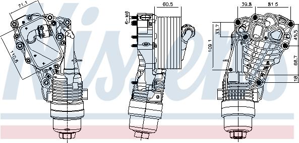 Nissens 91399 - Oil Cooler, engine oil car-mod.net