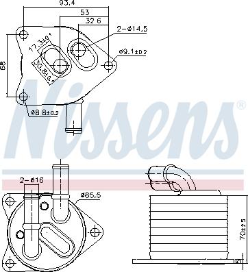 Nissens 91396 - Oil Cooler, automatic transmission car-mod.net