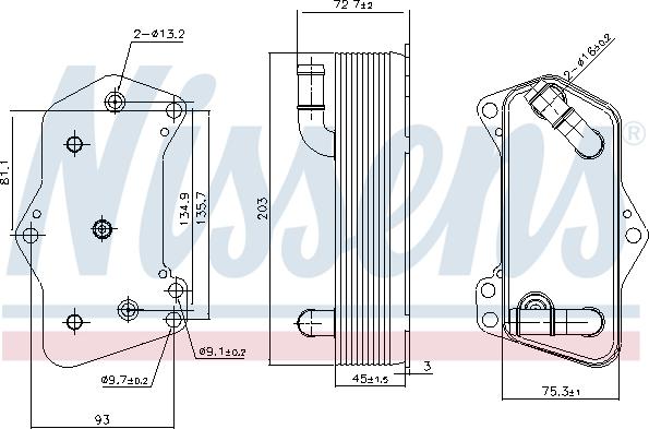 Nissens 91281 - Oil Cooler, automatic transmission car-mod.net