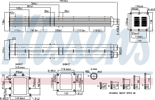 NISSENS 989568 - Cooler, exhaust gas recirculation car-mod.net