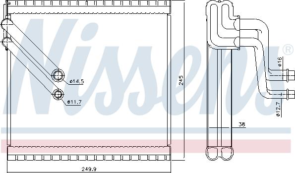 Nissens 92409 - Evaporator, air conditioning car-mod.net