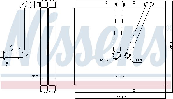 Nissens 92381 - Evaporator, air conditioning car-mod.net