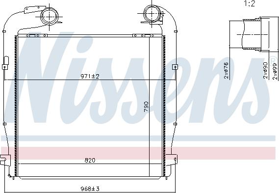 NISSENS 97080 - Intercooler, charger car-mod.net