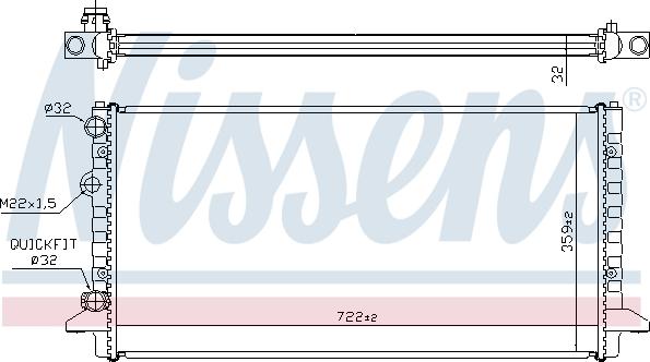 Nissens 697226 - Radiator, engine cooling car-mod.net