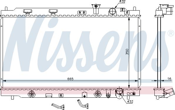 Nissens 640941 - Radiator, engine cooling car-mod.net