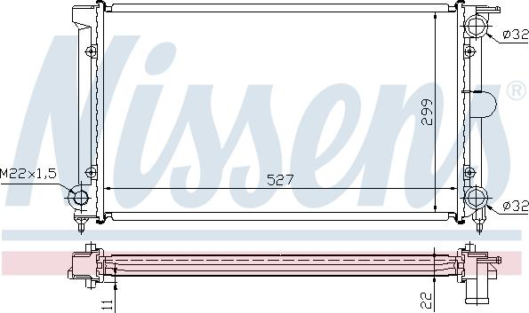 Nissens 691722 - Radiator, engine cooling car-mod.net