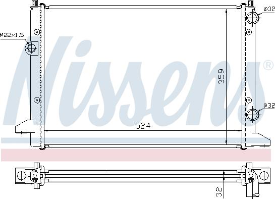 Nissens 699703 - Radiator, engine cooling car-mod.net
