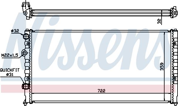 Nissens 698932 - Radiator, engine cooling car-mod.net