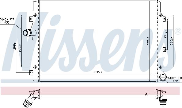 Nissens 692809 - Radiator, engine cooling car-mod.net