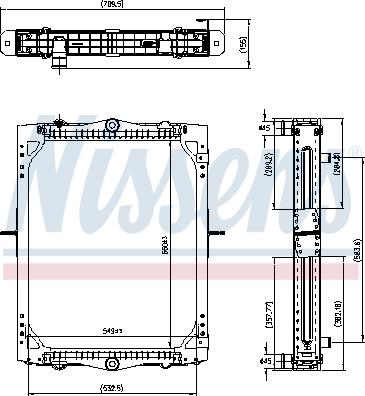Nissens 606425 - Radiator, engine cooling car-mod.net