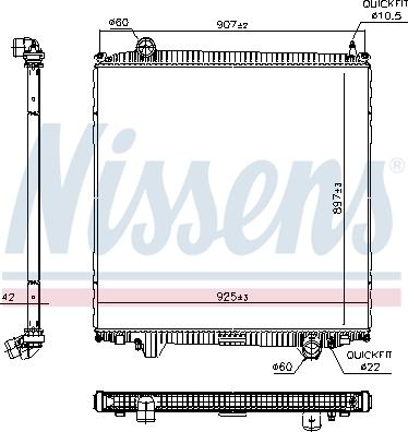 NISSENS 606691 - Radiator, engine cooling car-mod.net