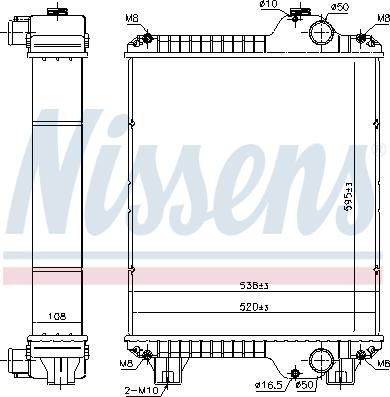 Nissens 606891 - Radiator, engine cooling car-mod.net