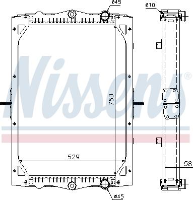 Nissens 61444A - Radiator, engine cooling car-mod.net