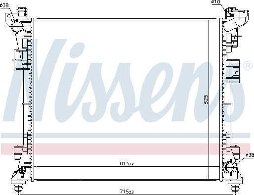 Nissens 61034 - Radiator, engine cooling car-mod.net