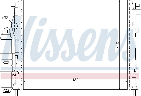 Nissens 63773 - Cooler Module car-mod.net