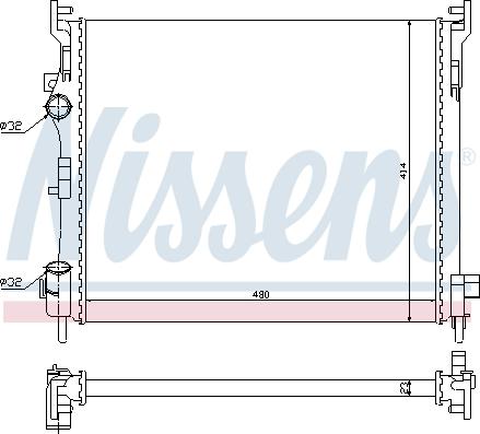 Nissens 694017 - Radiator, engine cooling car-mod.net