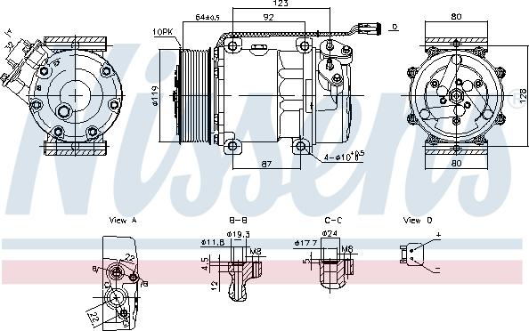 NISSENS 890945 - Compressor, air conditioning car-mod.net