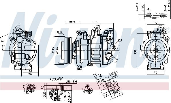 NISSENS 890602 - Compressor, air conditioning car-mod.net
