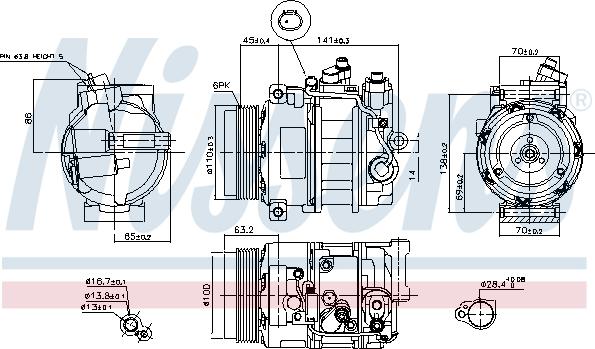 Nissens 890634 - Compressor, air conditioning car-mod.net