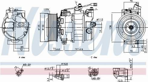 Nissens 890884 - Compressor, air conditioning car-mod.net