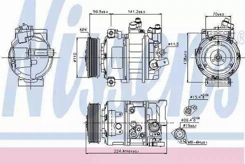 Nissens 890396 - Compressor, air conditioning car-mod.net
