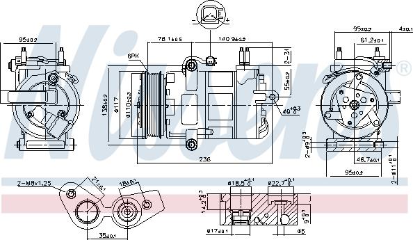 Nissens 890217 - Compressor, air conditioning car-mod.net