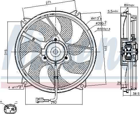 Nissens 85606 - Fan, radiator car-mod.net