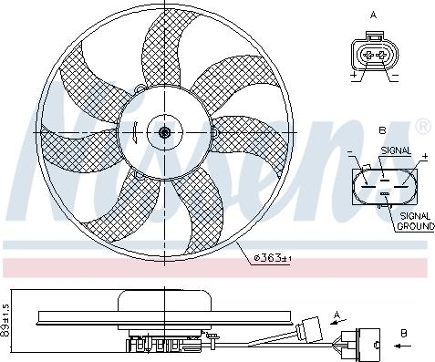 Nissens 85678 - Fan, radiator car-mod.net