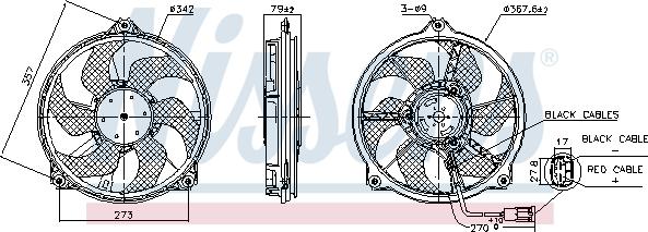 Nissens 850073 - Fan, radiator car-mod.net