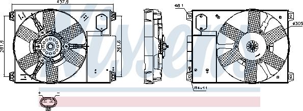Nissens 85020 - Fan, radiator car-mod.net