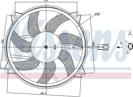 NISSENS 85886 - Fan, radiator car-mod.net