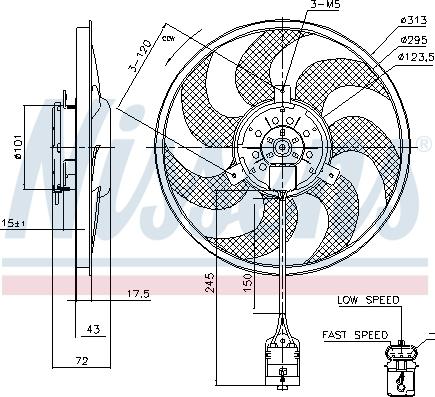 NISSENS 85754 - Fan, radiator car-mod.net