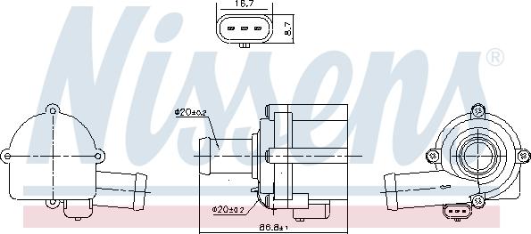 Nissens 832152 - Water Pump car-mod.net