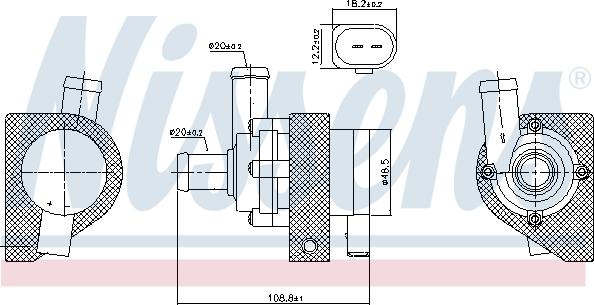 Nissens 832109 - Water Pump car-mod.net