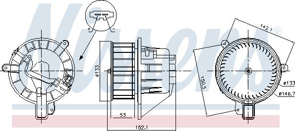 Nissens 87546 - Interior Blower car-mod.net